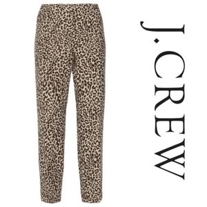 ‼️CLOSING CLOSET SALE‼️[J. CREW] Leopard Linen Café Capri Pants